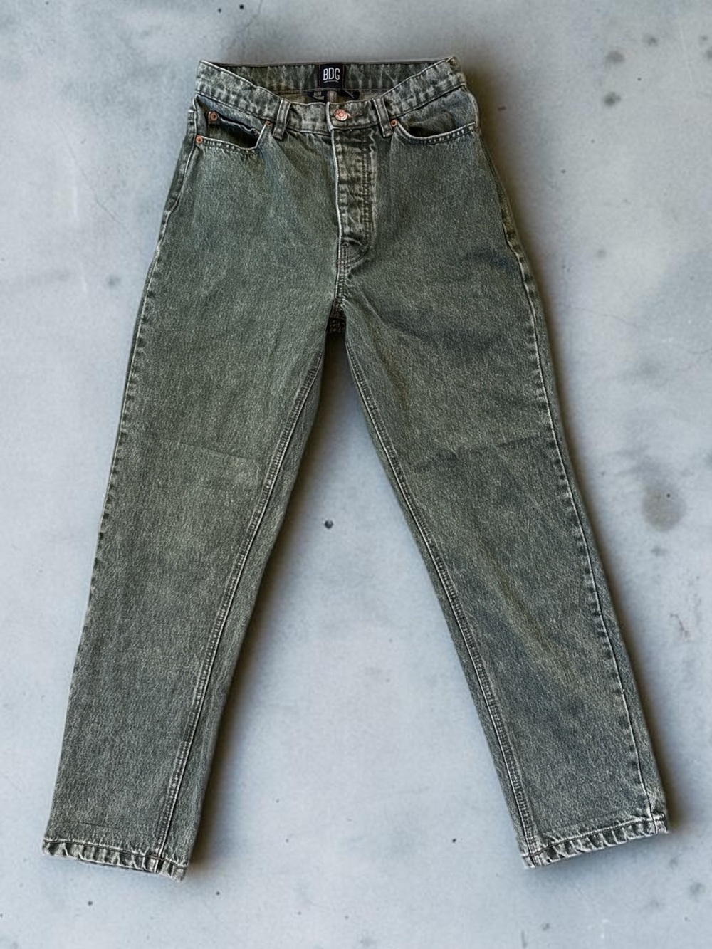 Olive green women’s BDG jeans